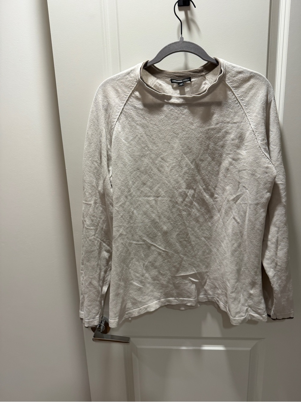 James Perse Cream Crewneck Sweater